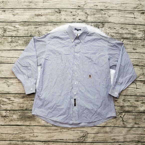 🤑Tommy Hilfiger Men's Pinstripe Cotton Button Down - Picture 1 of 3